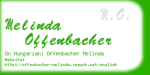 melinda offenbacher business card